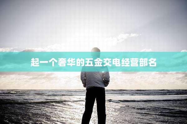 起一个奢华的五金交电经营部名