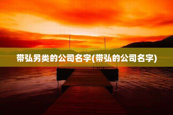 带弘另类的公司名字(带弘的公司名字)