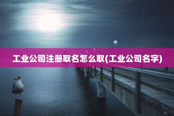 工业公司注册取名怎么取(工业公司名字)