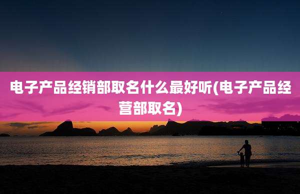 电子产品经销部取名什么最好听(电子产品经营部取名)