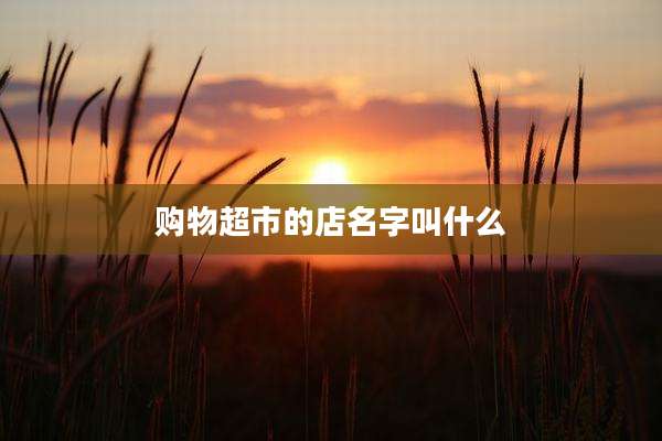 购物超市的店名字叫什么
