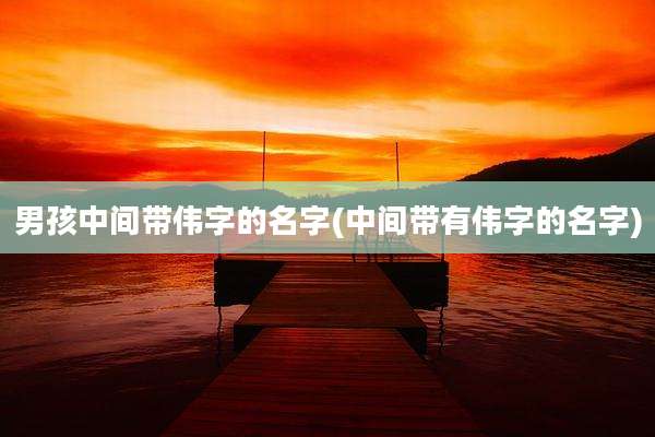 男孩中间带伟字的名字(中间带有伟字的名字)