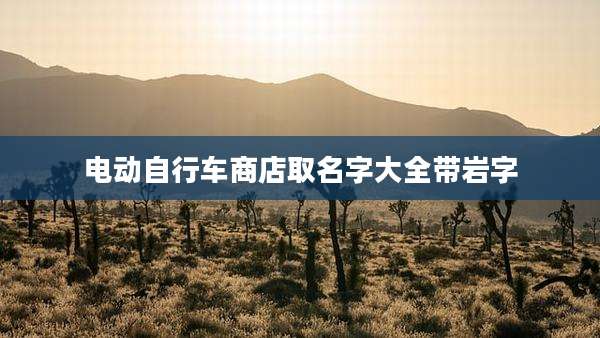 电动自行车商店取名字大全带岩字