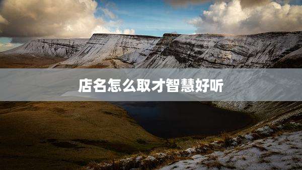 店名怎么取才智慧好听