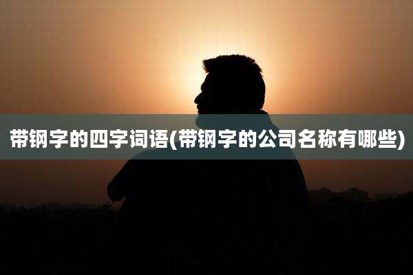 带钢字的四字词语(带钢字的公司名称有哪些)