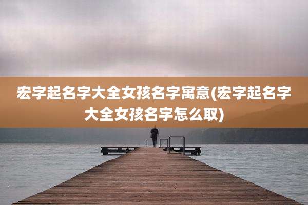 宏字起名字大全女孩名字寓意(宏字起名字大全女孩名字怎么取)