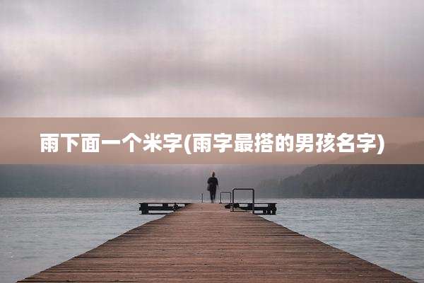 雨下面一个米字(雨字最搭的男孩名字)