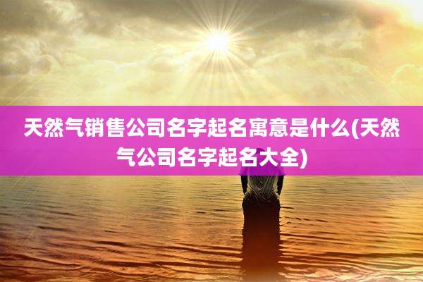 天然气销售公司名字起名寓意是什么(天然气公司名字起名大全)