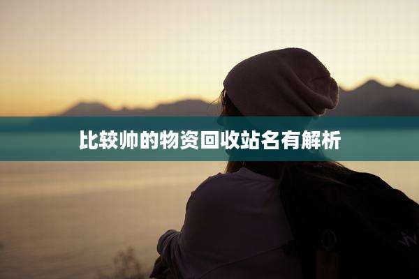 比较帅的物资回收站名有解析