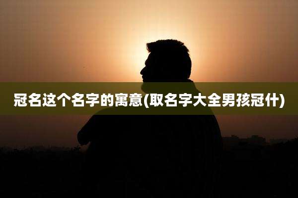 冠名这个名字的寓意(取名字大全男孩冠什)