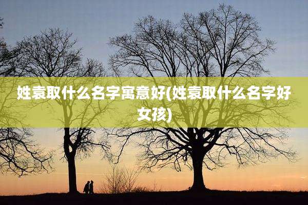 姓袁取什么名字寓意好(姓袁取什么名字好女孩)