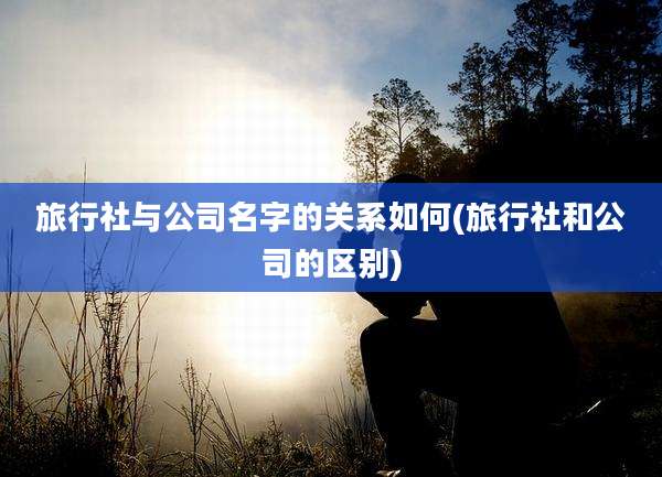 旅行社与公司名字的关系如何(旅行社和公司的区别)