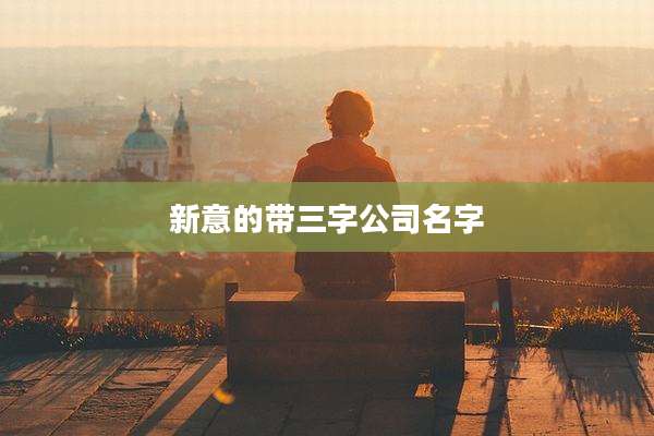 新意的带三字公司名字