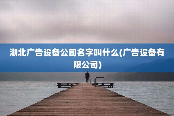 湖北广告设备公司名字叫什么(广告设备有限公司)