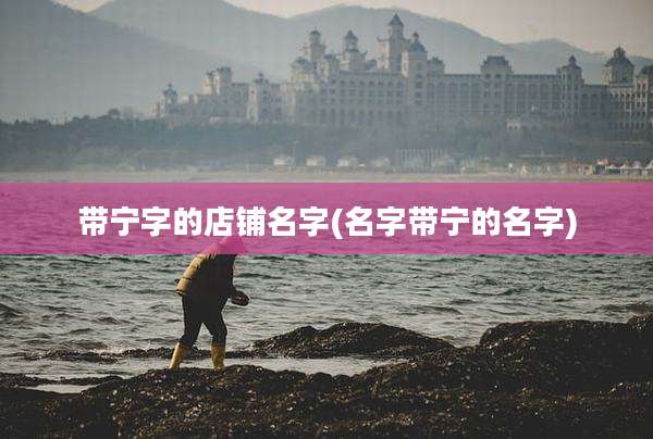 带宁字的店铺名字(名字带宁的名字)