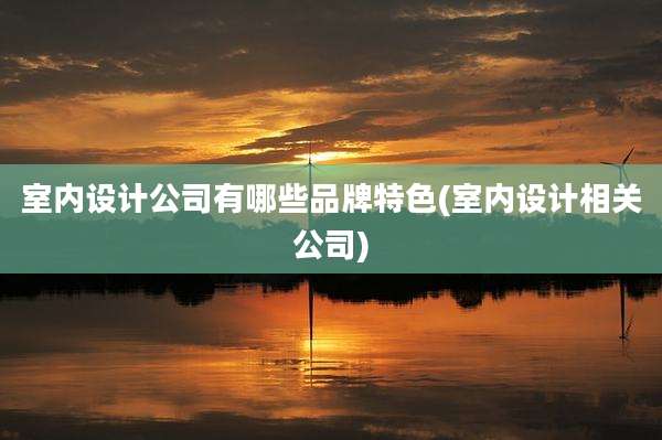 室内设计公司有哪些品牌特色(室内设计相关公司)