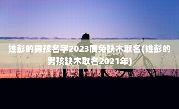 姓彭的男孩名字2023属兔缺木取名(姓彭的男孩缺木取名2021年)