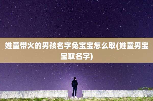 姓童带火的男孩名字兔宝宝怎么取(姓童男宝宝取名字)