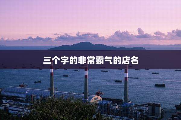 三个字的非常霸气的店名