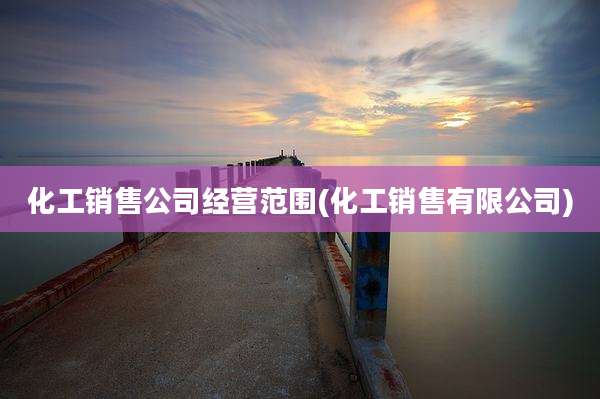 化工销售公司经营范围(化工销售有限公司)