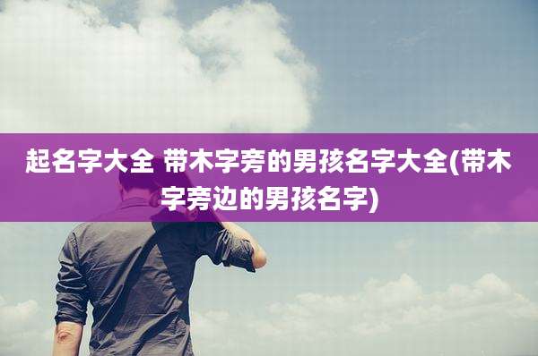 起名字大全 带木字旁的男孩名字大全(带木字旁边的男孩名字)