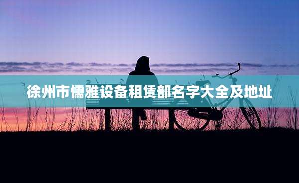 徐州市儒雅设备租赁部名字大全及地址