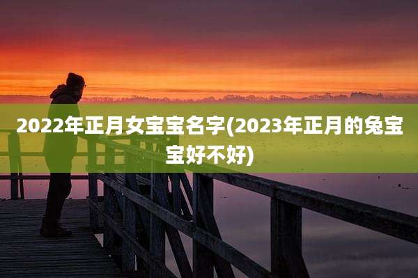 2022年正月女宝宝名字(2023年正月的兔宝宝好不好)