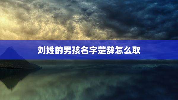 刘姓的男孩名字楚辞怎么取