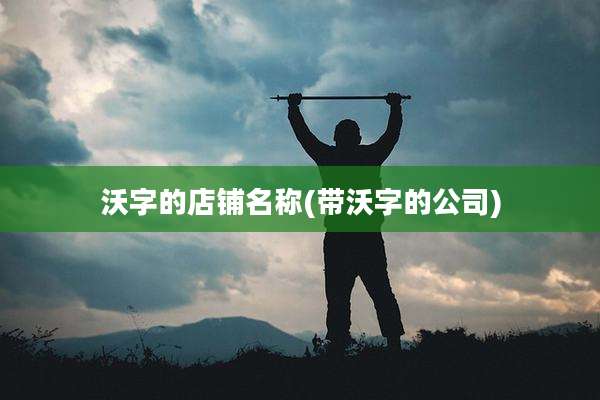 沃字的店铺名称(带沃字的公司)