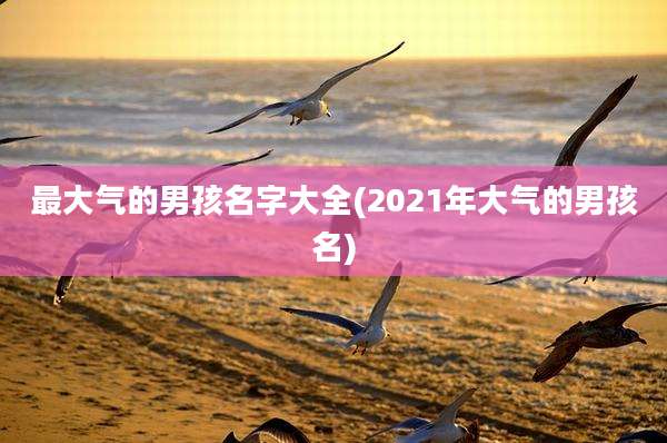 最大气的男孩名字大全(2021年大气的男孩名)