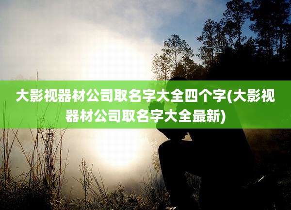大影视器材公司取名字大全四个字(大影视器材公司取名字大全最新)