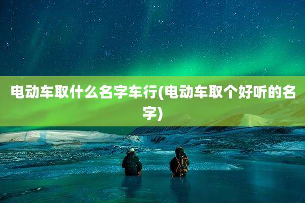 电动车取什么名字车行(电动车取个好听的名字)