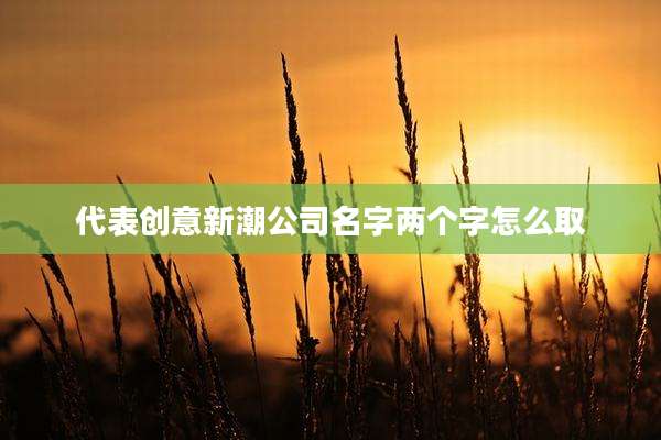 代表创意新潮公司名字两个字怎么取
