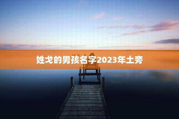 姓戈的男孩名字2023年土旁
