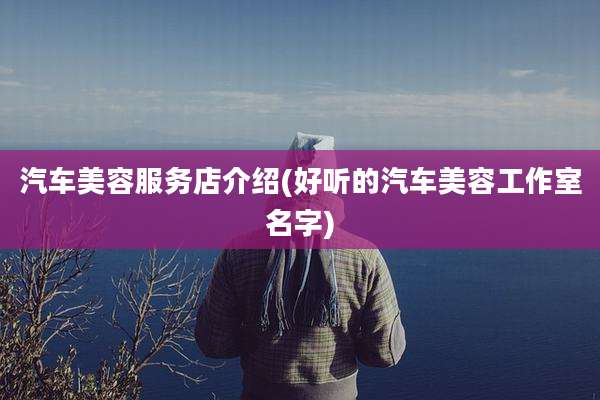 汽车美容服务店介绍(好听的汽车美容工作室名字)