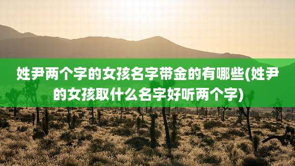 姓尹两个字的女孩名字带金的有哪些(姓尹的女孩取什么名字好听两个字)