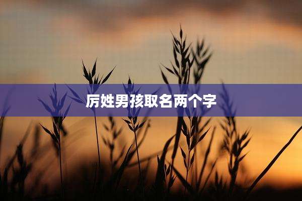 厉姓男孩取名两个字