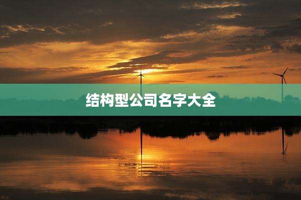 结构型公司名字大全