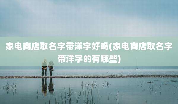家电商店取名字带洋字好吗(家电商店取名字带洋字的有哪些)