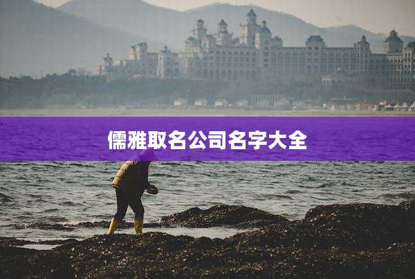儒雅取名公司名字大全