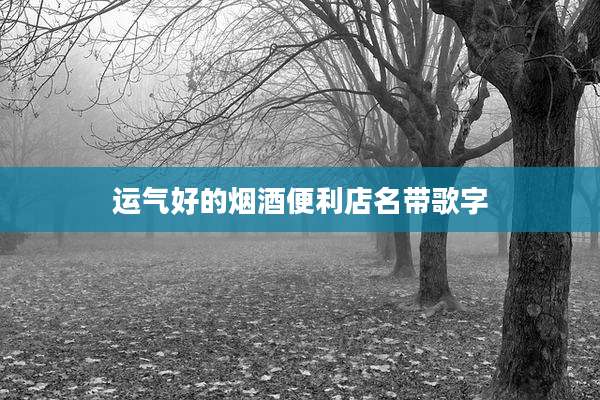 运气好的烟酒便利店名带歌字