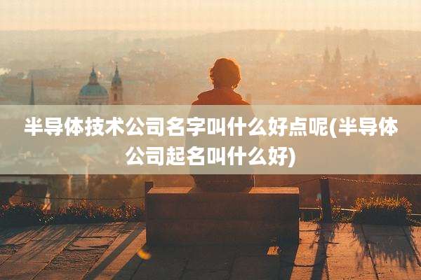 半导体技术公司名字叫什么好点呢(半导体公司起名叫什么好)