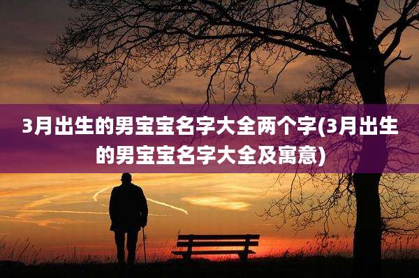 3月出生的男宝宝名字大全两个字(3月出生的男宝宝名字大全及寓意)