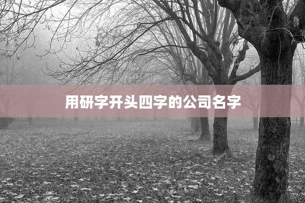 用研字开头四字的公司名字