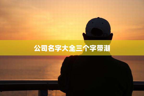 公司名字大全三个字带潮
