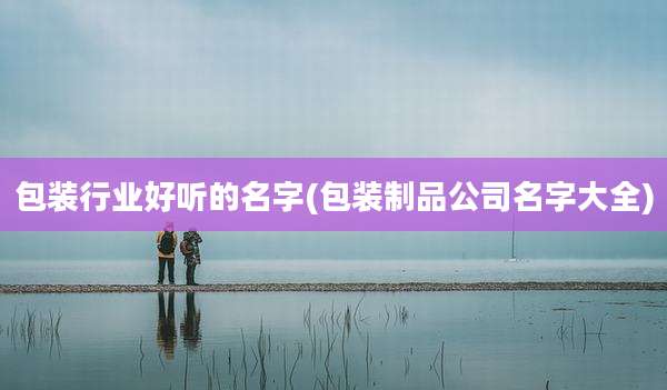 包装行业好听的名字(包装制品公司名字大全)