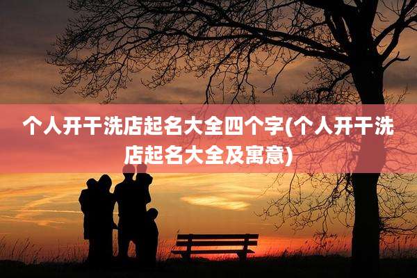 个人开干洗店起名大全四个字(个人开干洗店起名大全及寓意)