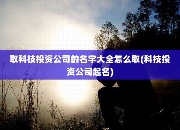 取科技投资公司的名字大全怎么取(科技投资公司起名)
