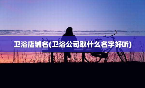 卫浴店铺名(卫浴公司取什么名字好听)