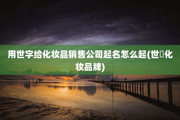 用世字给化妆品销售公司起名怎么起(世葲化妆品牌)